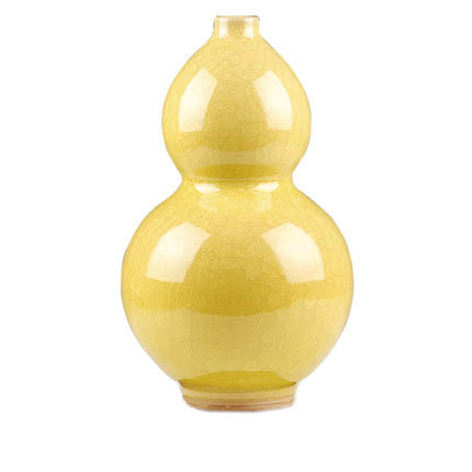 Kompatibel porzellan für Jahrriesnge yellow ice cube cracked gourd vase cna0731 Compatible porzellan Jahrriesnge for yellow ice cube cracked gourd vase cna0731