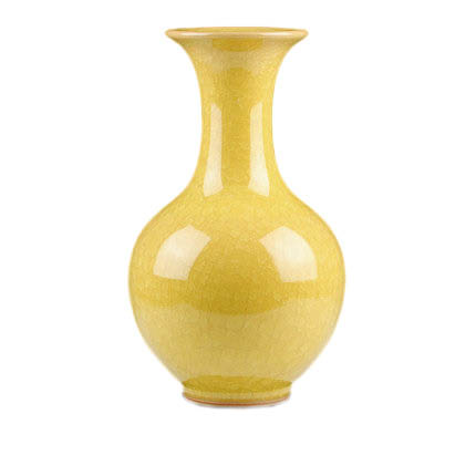 Kompatibel porzellan für Jahrriesnge yellow ice cube cracked gourd vase cna0732 Compatible porzellan Jahrriesnge for yellow ice cube cracked gourd vase cna0732