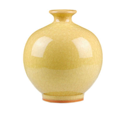 Kompatibel porzellan für Jahrriesnge yellow ice cube cracked gourd vase cna0735 Compatible porzellan Jahrriesnge for yellow ice cube cracked gourd vase cna0735
