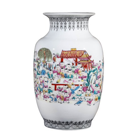 Kompatibel porzellan für Jahrriesnge pastel one hundred children figure vase cna0782 Compatible porzellan Jahrriesnge for pastel one hundred children figure vase cna0782
