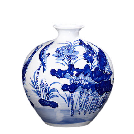 Kompatibel porzellan für Jahrriesnge relief lotus vase cna0904 Compatible porzellan Jahrriesnge for relief lotus vase cna0904