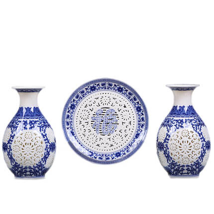 Kompatibel porzellan für Jahrriesnge hollow vase set 3 pcs cna0906 Compatible porzellan Jahrriesnge for hollow vase set 3 pcs cna0906