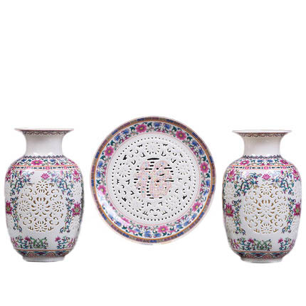 Kompatibel porzellan für Jahrriesnge hollow vase set 3 pcs cna0910 Compatible porzellan Jahrriesnge for hollow vase set 3 pcs cna0910