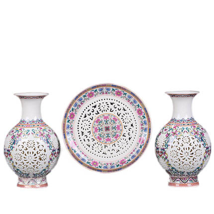 Kompatibel porzellan für Jahrriesnge hollow vase set 3 pcs cna0912 Compatible porzellan Jahrriesnge for hollow vase set 3 pcs cna0912