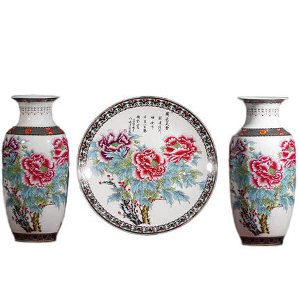 Kompatibel porzellan für Jahrriesnge peony vase set 3pcs cna1047 Compatible porzellan Jahrriesnge for peony vase set 3pcs cna1047