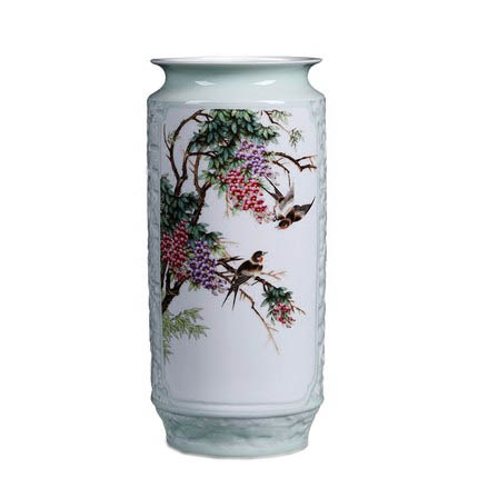 Kompatibel porzellan für Jahrriesnge relief painting calligraphy cylinder vase cna1133 Compatible porzellan Jahrriesnge for relief painting calligraphy cylinder vase cna1133