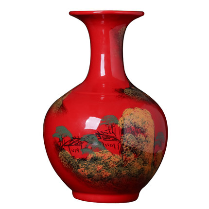 Kompatibel porzellan für Jahrriesnge red landscape vase cna1352 Compatible porzellan Jahrriesnge for red landscape vase cna1352