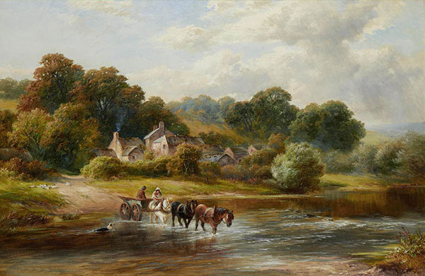 Kompatibel Landschaft für JAHRRIESNGE horse-crossing-the-river-lpf01420 Compatible Landschaft JAHRRIESNGE for horse-crossing-the-river-lpf01420