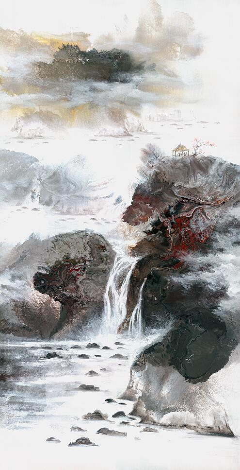 Kompatibel Landschaft für JAHRRIESNGE waterfall lpf09558 Compatible Landschaft JAHRRIESNGE for waterfall lpf09558