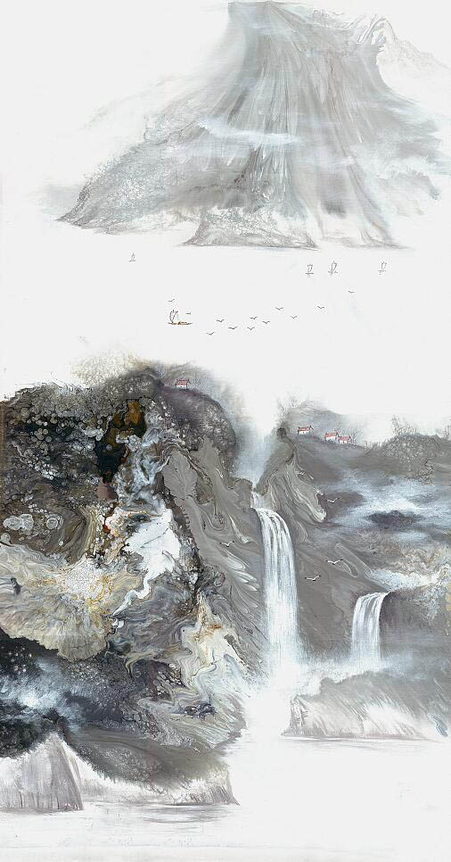 Kompatibel Landschaft für JAHRRIESNGE waterfall lpf09564 Compatible Landschaft JAHRRIESNGE for waterfall lpf09564