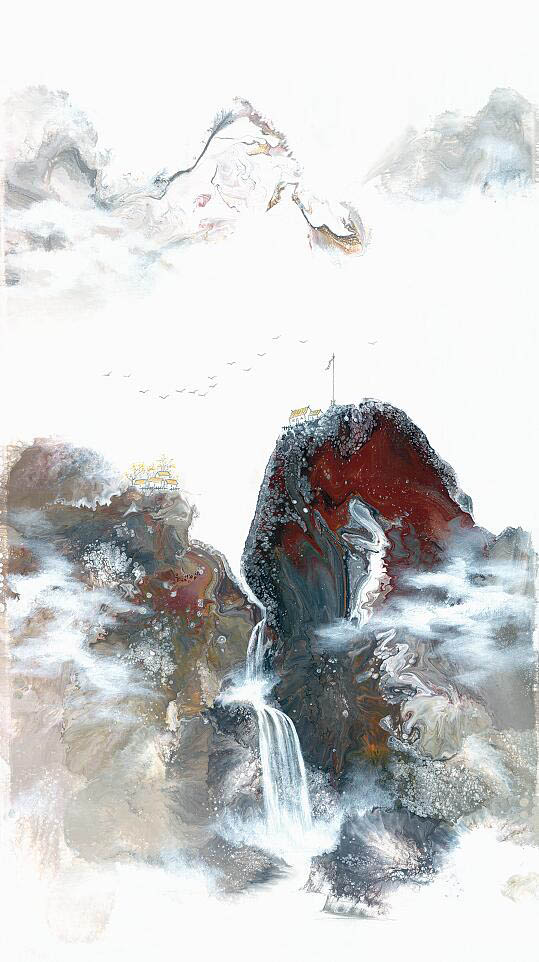 Kompatibel Landschaft für JAHRRIESNGE waterfall lpf09567 Compatible Landschaft JAHRRIESNGE for waterfall lpf09567