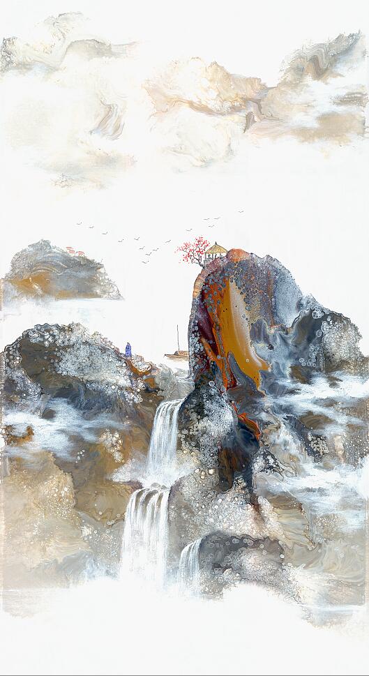 Kompatibel Landschaft für JAHRRIESNGE waterfall lpf09568 Compatible Landschaft JAHRRIESNGE for waterfall lpf09568