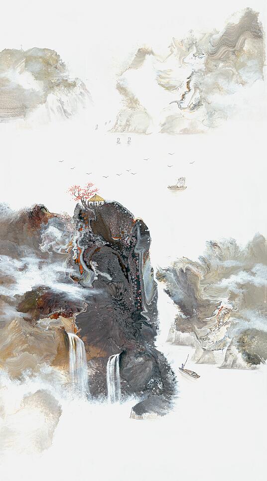 Kompatibel Landschaft für JAHRRIESNGE waterfall lpf09573 Compatible Landschaft JAHRRIESNGE for waterfall lpf09573