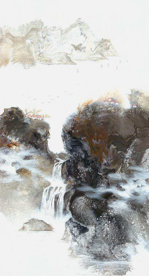 Kompatibel Landschaft für JAHRRIESNGE waterfall lpf09575 Compatible Landschaft JAHRRIESNGE for waterfall lpf09575