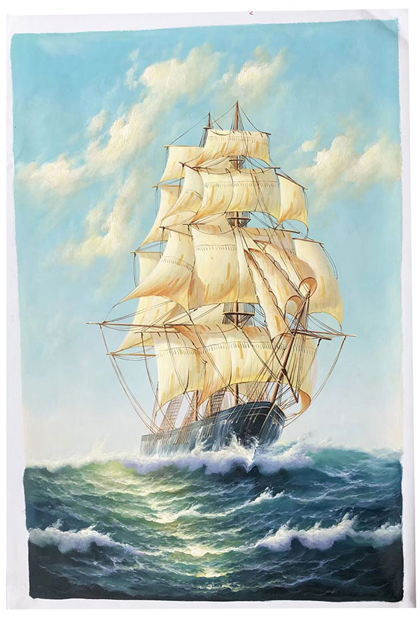 Kompatibel Ölgemälde für JAHRRIESNGE sailboat-lpg0257 Compatible Ölgemälde JAHRRIESNGE for sailboat-lpg0257