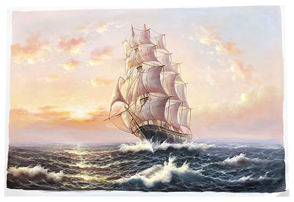 Kompatibel Ölgemälde für JAHRRIESNGE sailboat-lpg0261 Compatible Ölgemälde JAHRRIESNGE for sailboat-lpg0261