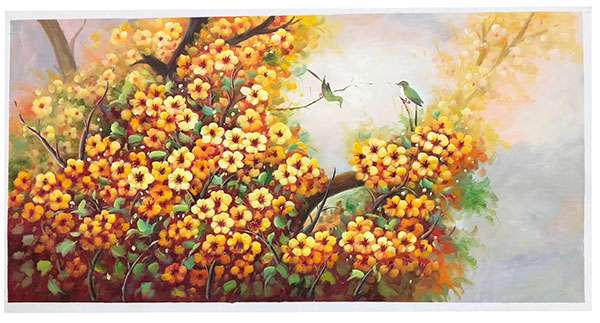 Kompatibel Ölgemälde für JAHRRIESNGE yellow-flower-lpg0393 Compatible Ölgemälde JAHRRIESNGE for yellow-flower-lpg0393