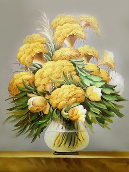 Kompatibel Stillleben für Jahrriesnge yellow-cockscomb-flower-lpg0887 Compatible Stillleben Jahrriesnge for yellow-cockscomb-flower-lpg0887