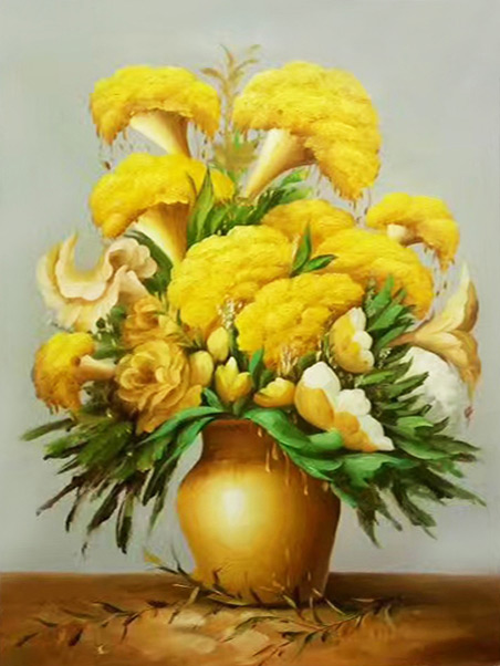 Kompatibel Stillleben für Jahrriesnge yellow-cockscomb-flower-lpg0888 Compatible Stillleben Jahrriesnge for yellow-cockscomb-flower-lpg0888