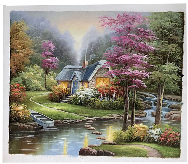 Kompatibel Landschaft für JAHRRIESNGE house-river-boat-lpg1362 Compatible Landschaft JAHRRIESNGE for house-river-boat-lpg1362