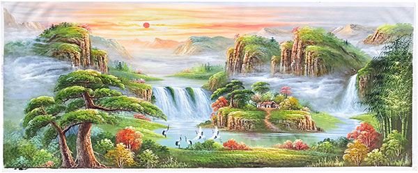 Kompatibel Landschaft für JAHRRIESNGE sunrise-waterfall-lpg1364 Compatible Landschaft JAHRRIESNGE for sunrise-waterfall-lpg1364