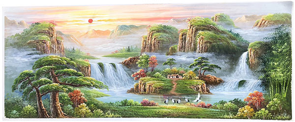 Kompatibel Landschaft für JAHRRIESNGE sunrise-waterfall-lpg1368 Compatible Landschaft JAHRRIESNGE for sunrise-waterfall-lpg1368
