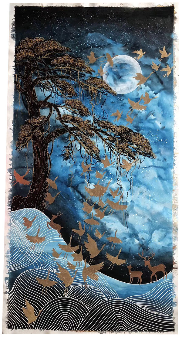 Kompatibel Landschaft für JAHRRIESNGE birds-moon-lpg1496 Compatible Landschaft JAHRRIESNGE for birds-moon-lpg1496
