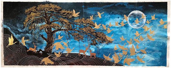 Kompatibel Landschaft für JAHRRIESNGE birds-moon-lpg1497 Compatible Landschaft JAHRRIESNGE for birds-moon-lpg1497