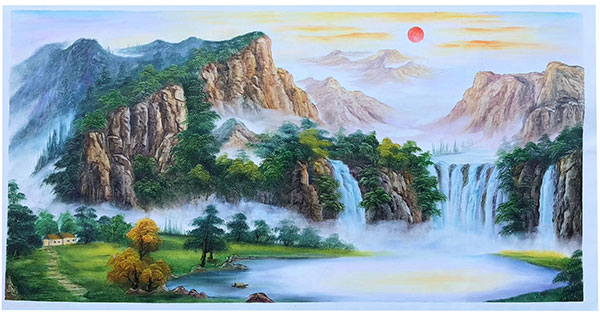 Kompatibel Landschaft für JAHRRIESNGE waterfall-lpg1843 Compatible Landschaft JAHRRIESNGE for waterfall-lpg1843