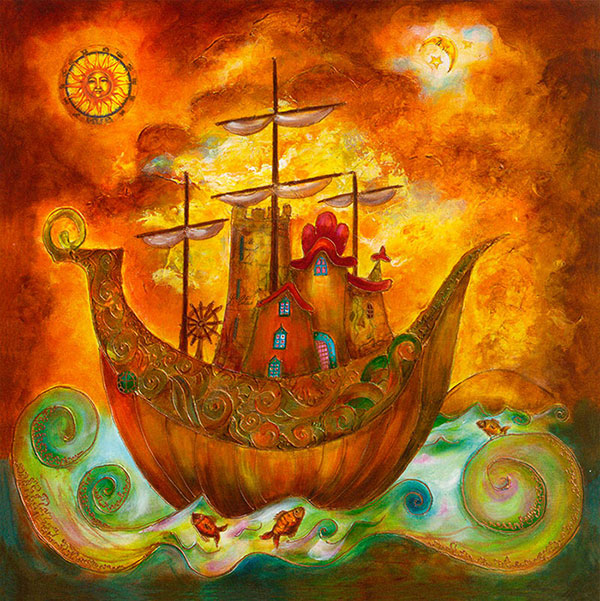 Kompatibel Abstrakt für Jahrriesnge sun-golden-boat-lpg2019 Compatible Abstrakt Jahrriesnge for sun-golden-boat-lpg2019